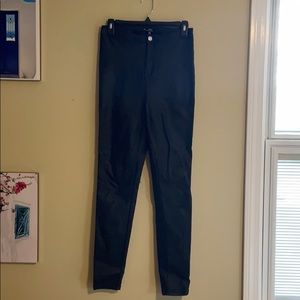 Missguided High Waist Leatherette Jean